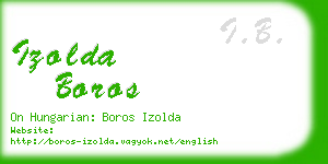 izolda boros business card